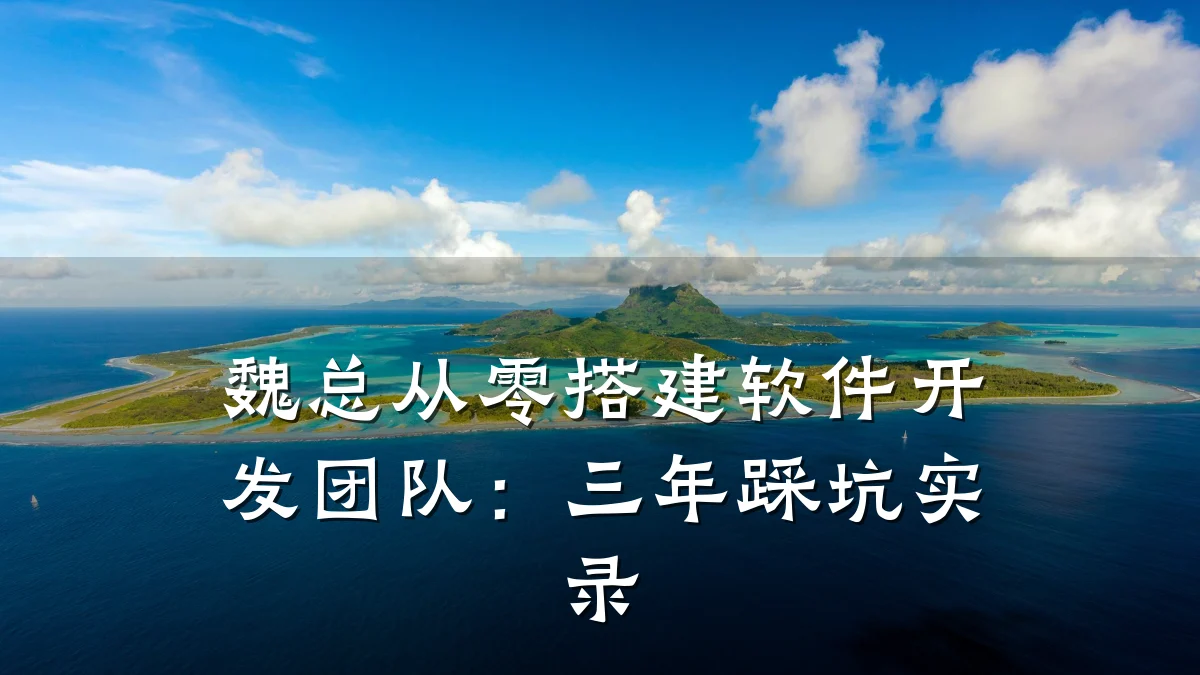 魏总从零搭建软件开发团队:三年踩坑实录