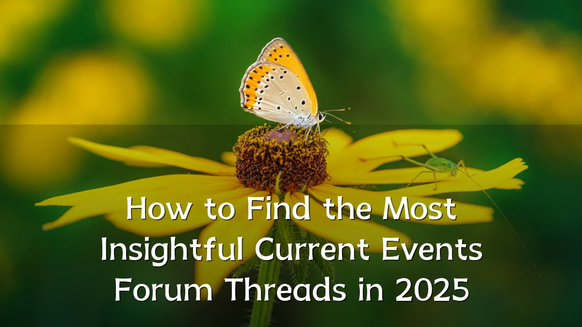 How to Find the Most Insightful Current Events Forum Threads in 2025