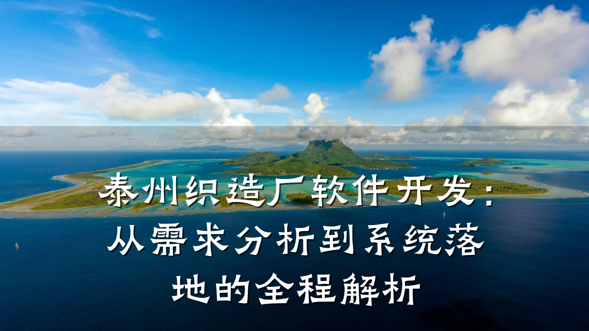 泰州织造厂软件开发:从需求分析到系统落地的全程解析